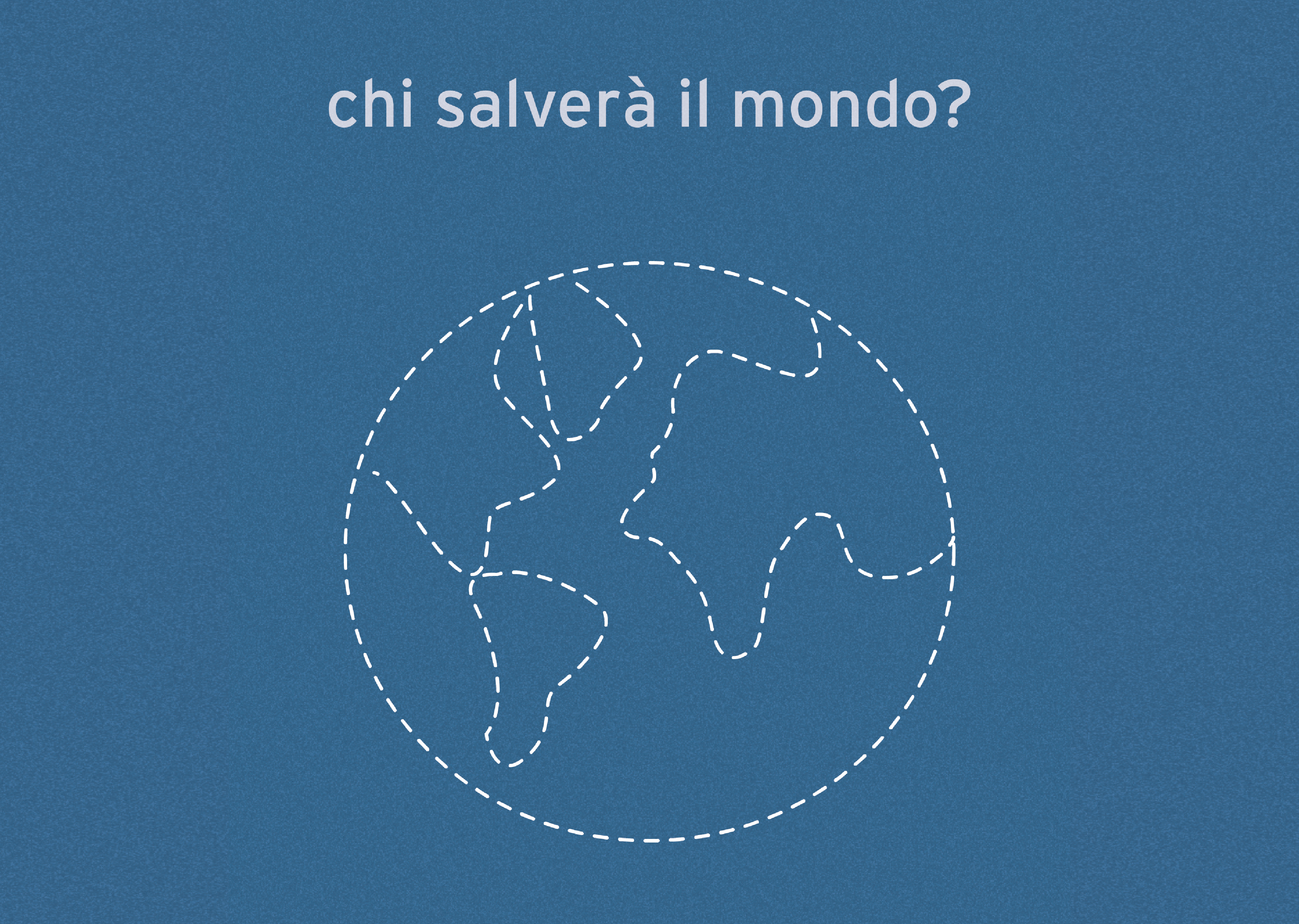 Chi salverà il mondo, pianeta terra creato con tratteggio della cucitura