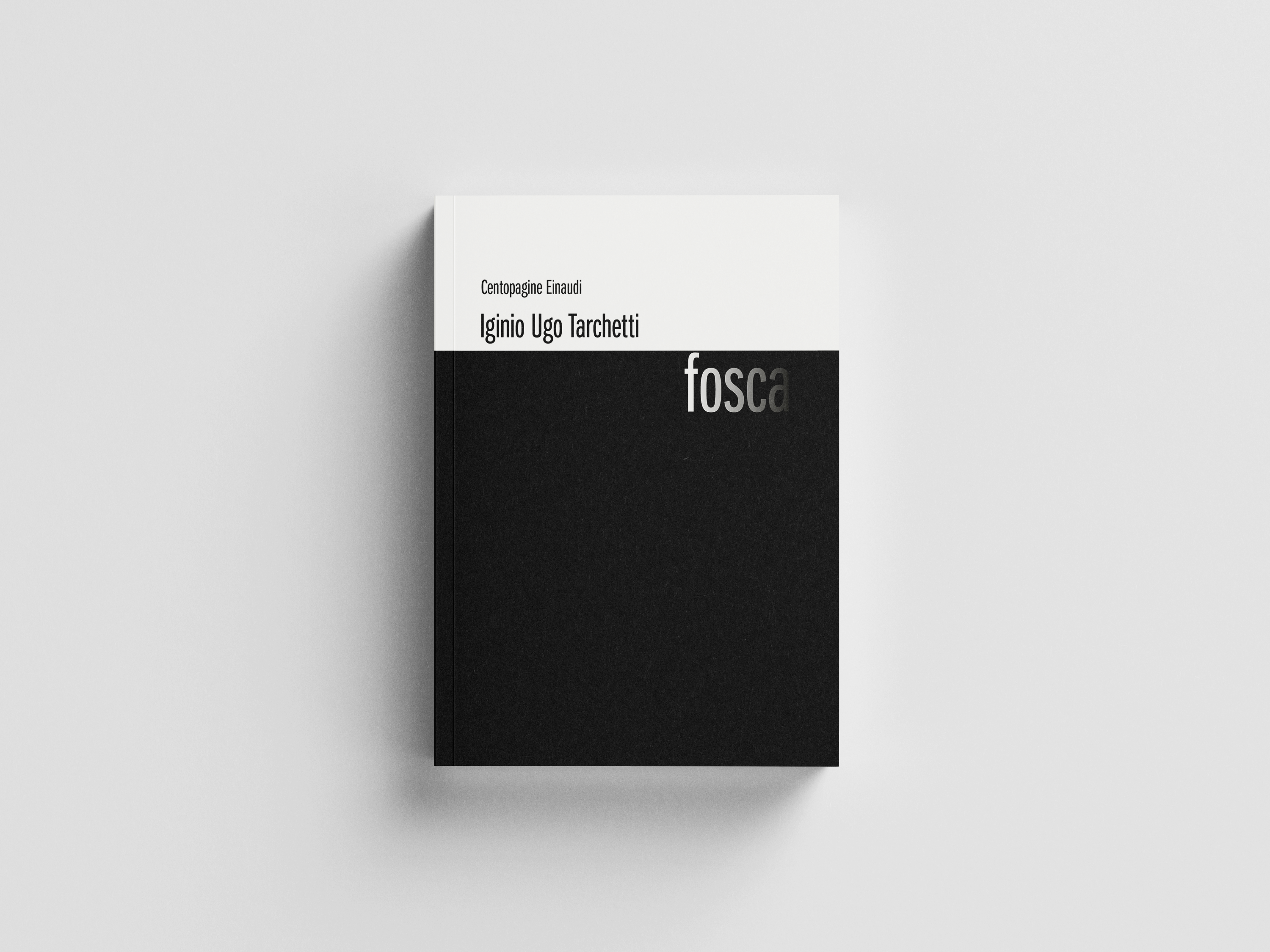 Fosca, libro nero con testo sfumato